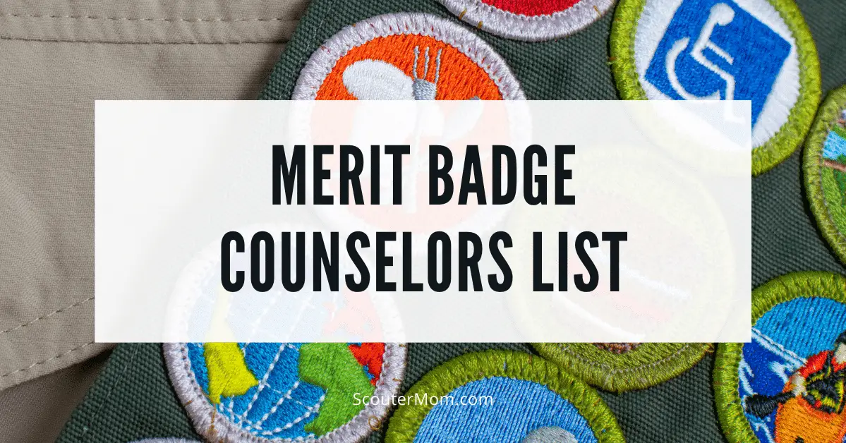 Merit Badge Counselors List Scouter Mom