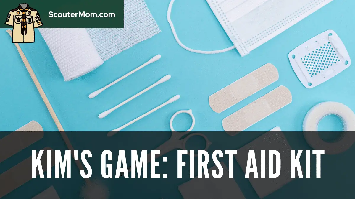 Kims Game with Items for a Home First Aid Kit