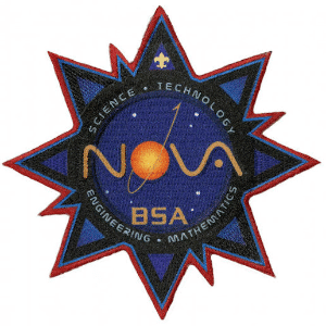 The Scouts BSA Nova award emblem, which can be earned by doing the requirements for Shoot!