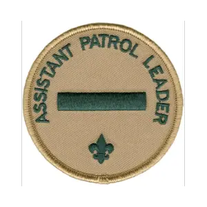 The Assistant Patrol Leader patch to be worn on the uniform.