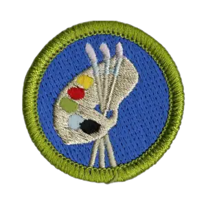 The Art merit badge emblem